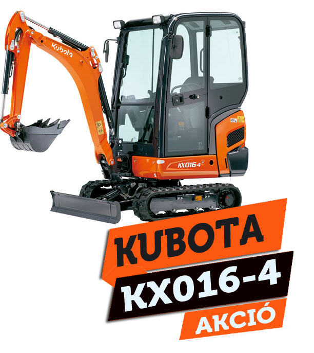 KUBOTA KX016-4 akció